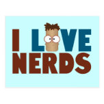 Nerd-Liebe - Brown Postkarte