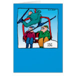 Netter Sprung! Skifahrer-Weihnachtskarte