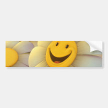 Nettes Blumen-Lächeln Autosticker