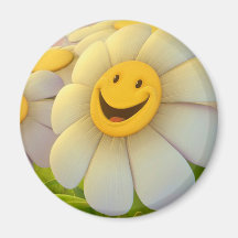 Nettes Blumen-Lächeln Kühlschrankmagnete