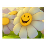 Nettes Blumen-Lächeln Postkarte