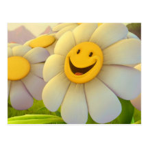 Nettes Blumen-Lächeln Postkarte
