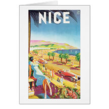 Nettes Vintages Reise-Plakat Karte