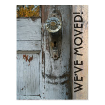 Neue Adresse "wir haben" Postkarte bewegt