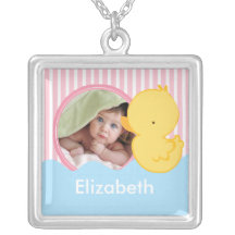 Neue Baby-Foto-Halsketten-niedliche Mädchen-Gelb-E