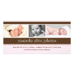 Neue Baby-Foto-Mitteilungs-Karte Foto Karten Vorlage