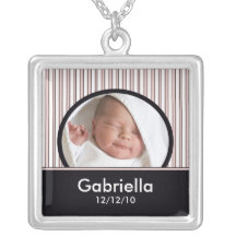 Neue Baby-Halsketten-Foto-Schwarz-Rosa-Schwarz-Str