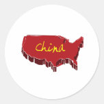 NEUE CHINA RUNDER AUFKLEBER