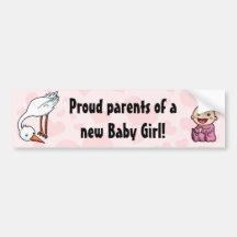 Neue Eltern des Babystorch-Autoaufklebers