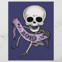 Neue Jahre des Baby-Skullabee Bedruckte Flyer