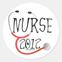 Neue Krankenschwester-Abschluss-Mitteilung 2012 Sticker