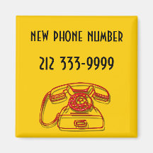 neue Telefonnummer Kühlschrankmagnete