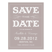 NEUE VINTAGE %PIPE% SAVE THE DATE MITTEILUNG POSTKARTE