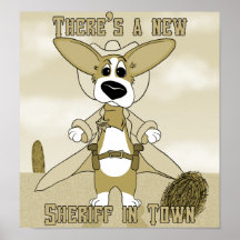 Neuer Sheriff im Stadtcorgi-Plakat