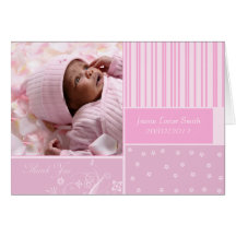 neues Baby danken Ihnen Fotogrußkarte