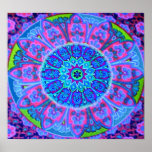 Neues blaues Mandala-Plakat 4