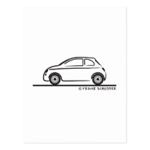 Neues Fiat 500 Cinquecento Postkarte