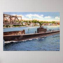 Neues Unterseeboot Londons Connecticut Poster