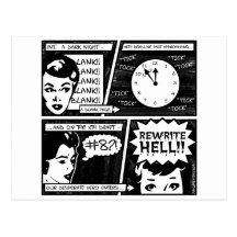 Neufassungs-Höllen-Comic-Streifen Postkarte