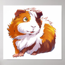 Neugieriges Meerschweinchen Plakatdruck