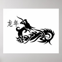 Neujahrsfest-Drache 2012 Plakatdrucke