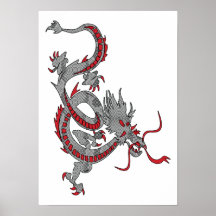 Neujahrsfest-Drache Posterdrucke