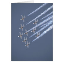 Neun Snowbirds, die eine Drehung ein Bankkonto hab Grußkarten