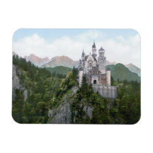 Neuschwanstein-Schloss-Lithographie Eckige Magnete
