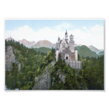 Neuschwanstein-Schloss-Lithographie Fotografie