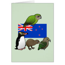 Neuseeland Birdorables Grußkarte
