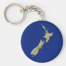 Neuseeland-Karte Keychain Schlüsselanhänger