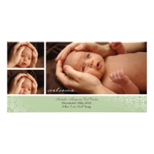 Neutrale Baby-Fotokarte-Mitteilung
