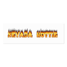 Nevada hottie Feuer und Flammen Visitenkartenvorlagen