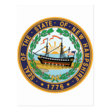 New Hampshire Staats-Siegel Postkarte