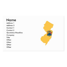 New-Jersey Flaggen-Karte Visitenkarten Vorlage