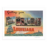 New Orleans, Louisiana - große Buchstabe-Szenen Postkarte