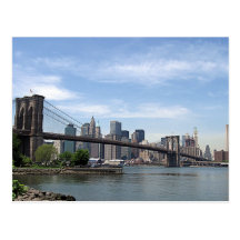 New York - Brooklyn-Brücke Postkarte