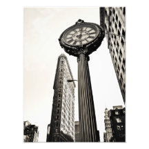 New York City - Flatiron Gebäude und Uhr Photographie
