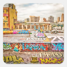 New York City Graffitistandort Quadratsticker
