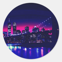 New York City nachts Aufkleber