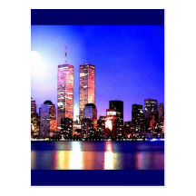 New York City nachts Postkarte