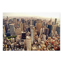 New York City von oben Photographischer Druck