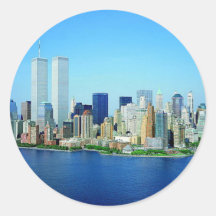 New- York CitySkyline Runder Sticker
