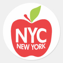 New York großes Apple Runde Sticker