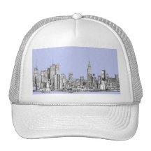 New York hellblau Baseballkappen