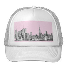 New York hellrosa Netz Caps