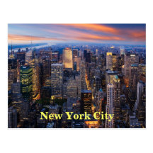 New York nachts Postkarte