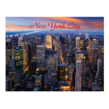 New York nachts Postkarten