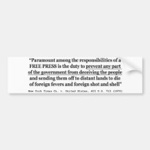New York Times Co V Vereinigte Staaten 403 US 713  Autoaufkleber