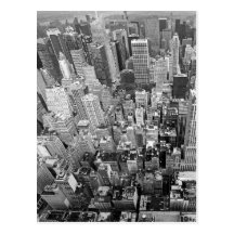 New York von oben Postkarten